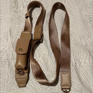 Bandolier Tan lipstick strap